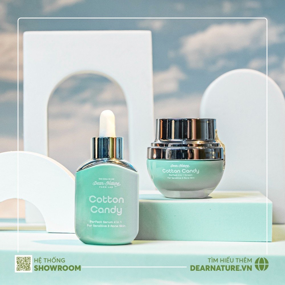 Bộ sản phẩm chăm sóc da Cotton Candy Phục hồi - Tái tạo
