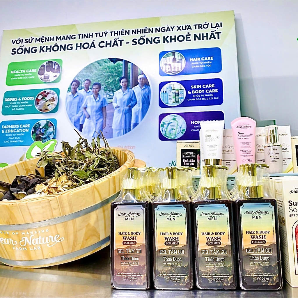 Gel tắm gội thảo dược nam giới