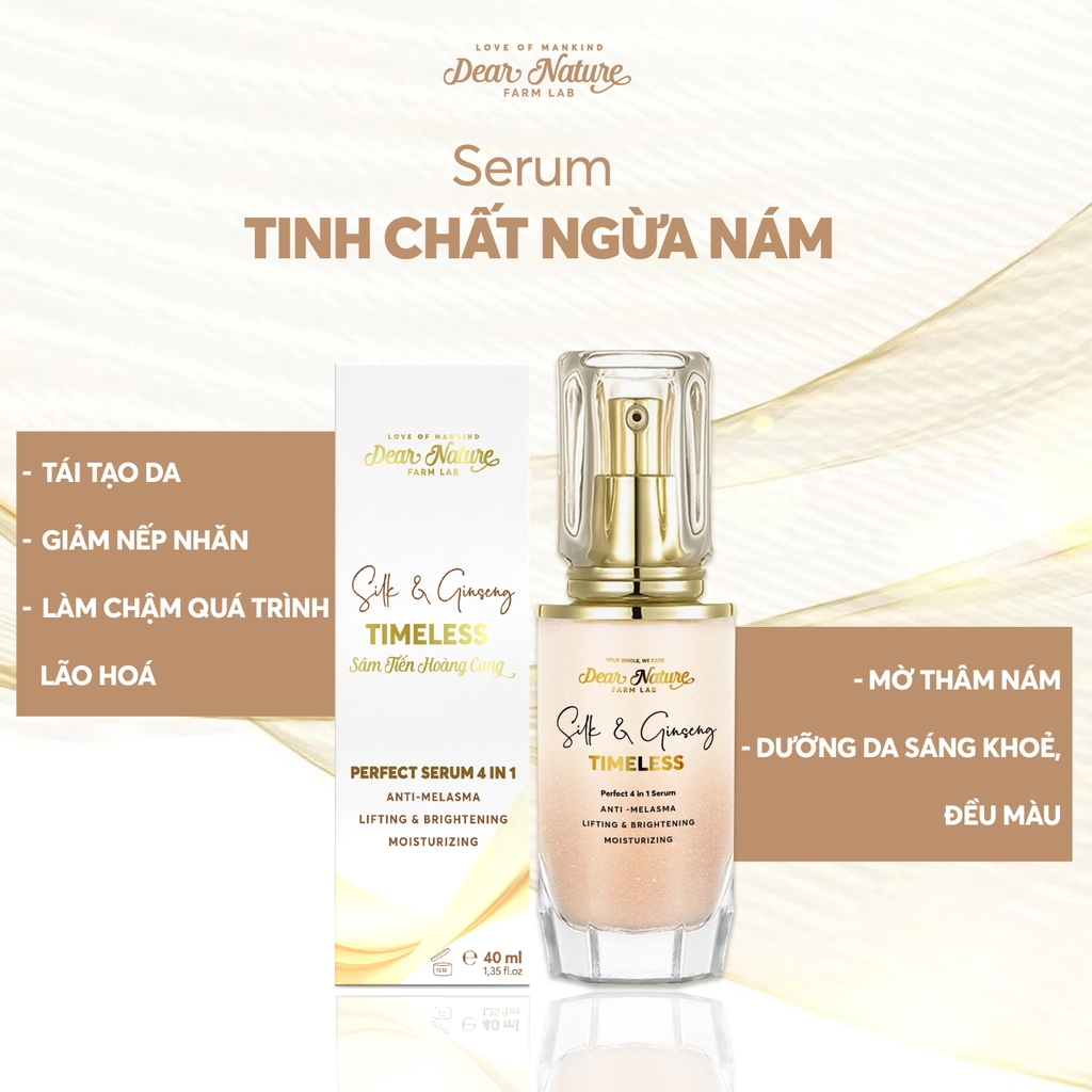 Tinh chất ngừa nám Sâm tiến hoàng cung  4 in 1 Timeless Silk & Ginseng Perfect Serum 40ml