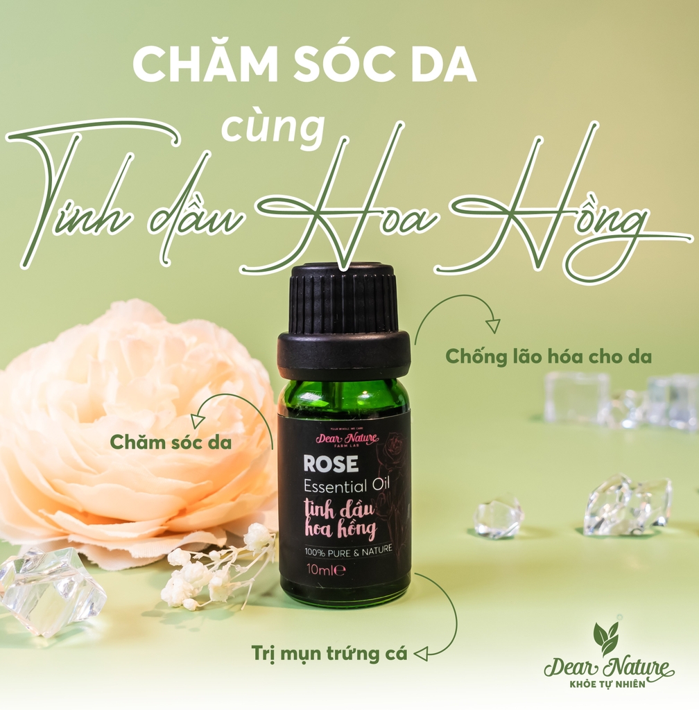 Tinh dầu nguyên chất hoa hồng 10ml