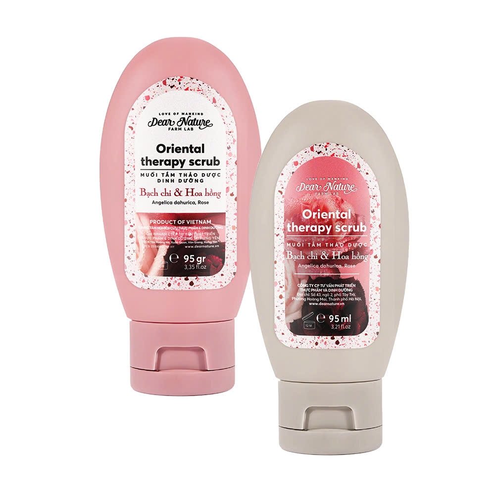 Muối tắm Oriental therapy scrub Bạch chỉ & Hoa hồng 95gr