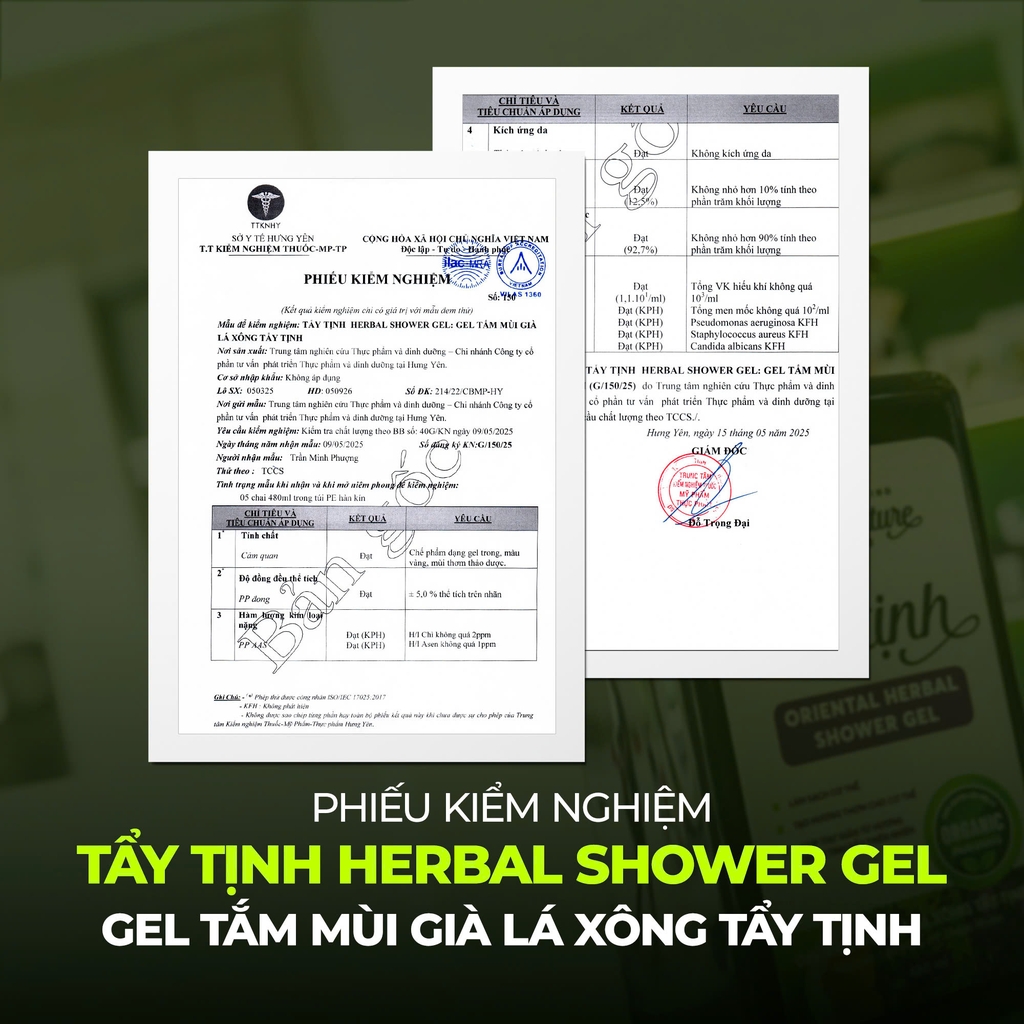 Gel tắm Tẩy Tịnh mùi già lá xông