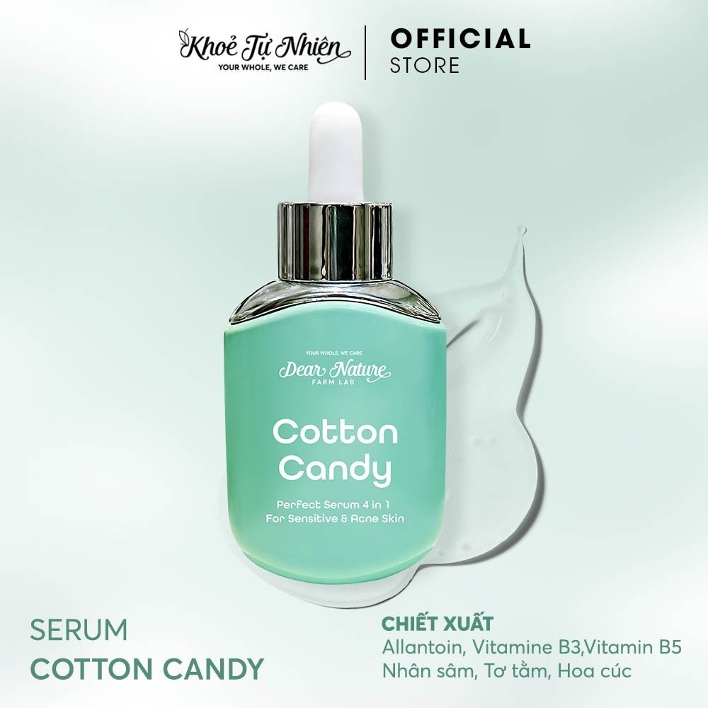 Tinh chất phục hồi da Candy Cotton Serum 4 in 1 For Sensitive & Acne Skin 15ml