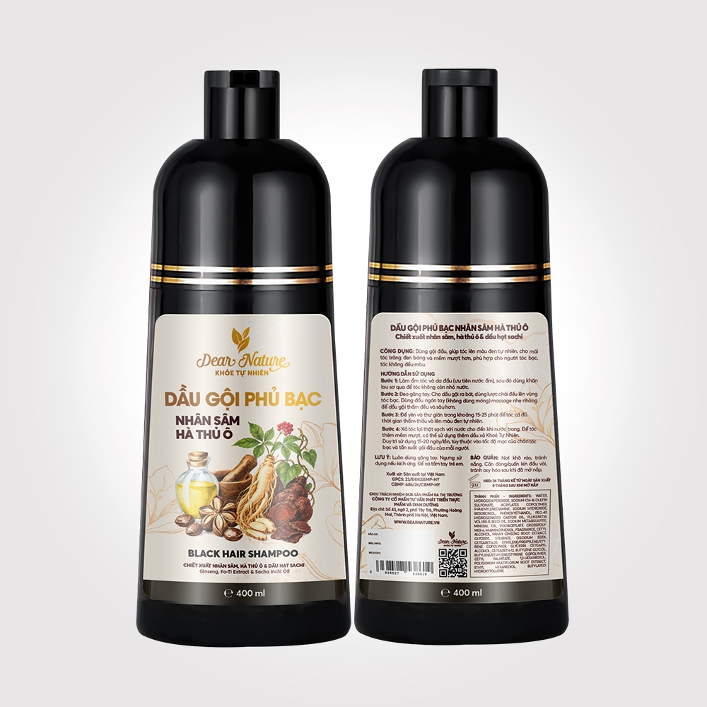 Dầu gội phủ bạc nhân sâm hà thủ ô 400ml phiên bản mới