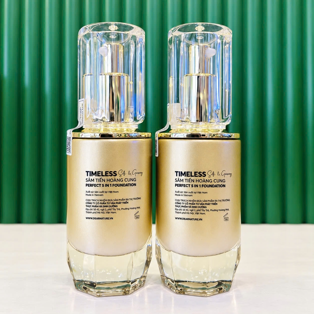 Kem nền chống nắng Sâm tiến hoàng cung 5 in 1 Timeless Silk & Ginseng perfect Foundation 40ml