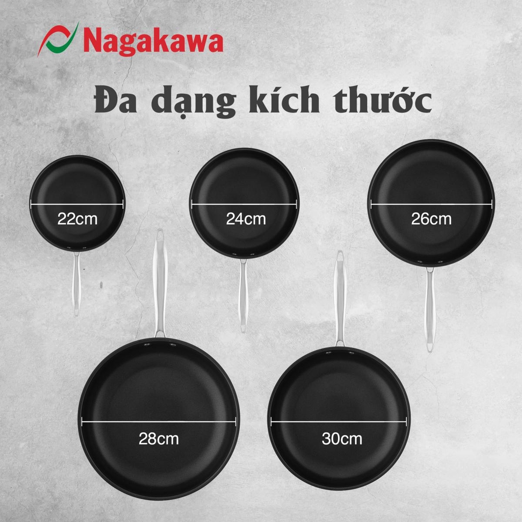 Chảo inox chống dính Nagakawa Haru NAG2202