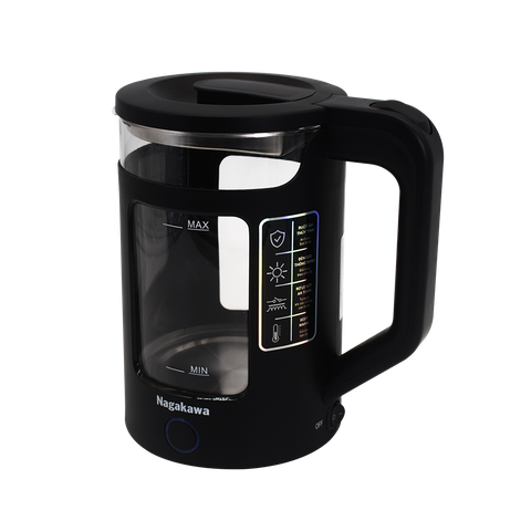 1.7L Nagakawa NAG0317 Glass Fast Boiling Kettle