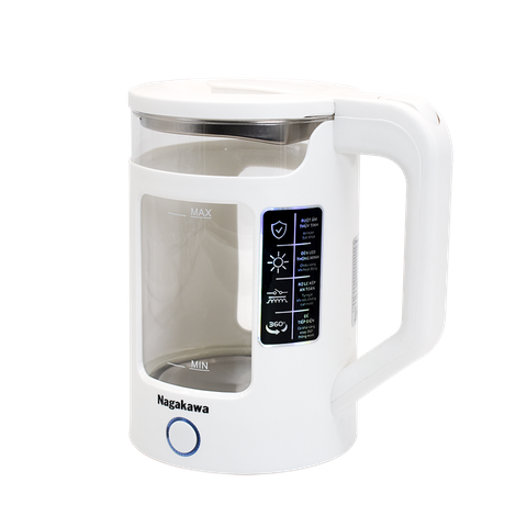 1.7L Nagakawa NAG0318 Glass Fast Boiling Kettle