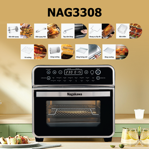 Nagakawa NAG3308 16L oil-free fryer
