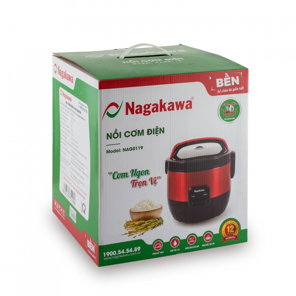 Nagakawa NAG0119 1.8L Electric Rice Cooker