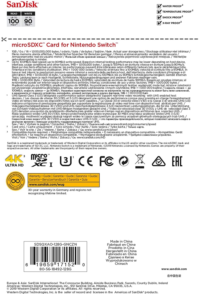 SD Card Nintendo Switch (128GB) - Mario Kart