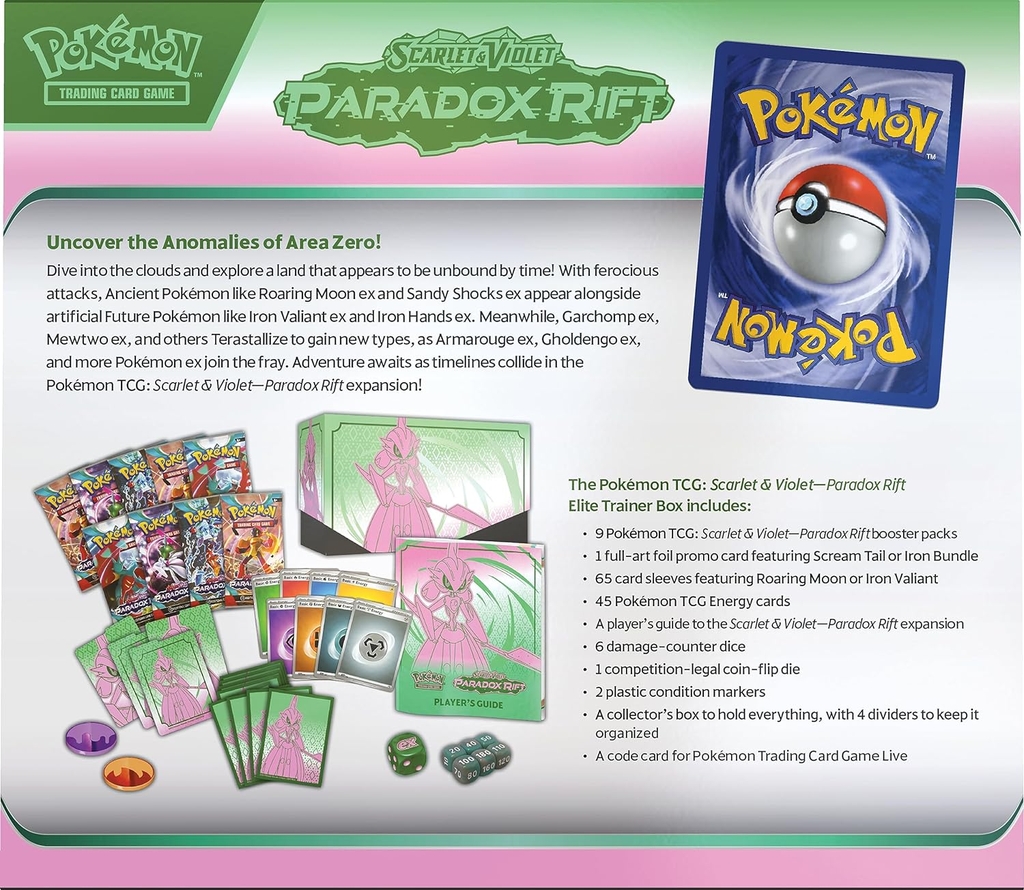 Pokemon TCG: Scarlet and Violet - Paradox Rift Elite Trainer Box (Iron Valiant)