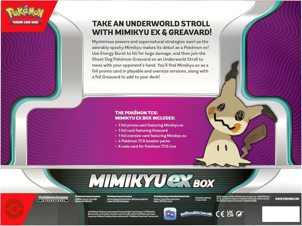 Pokemon TCG: Mimikyu EX Box