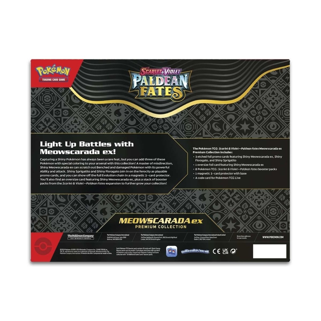 Pokemon TCG: Scarlet & Violet - Paldean Fates Meowscarada Ex Premium Collection