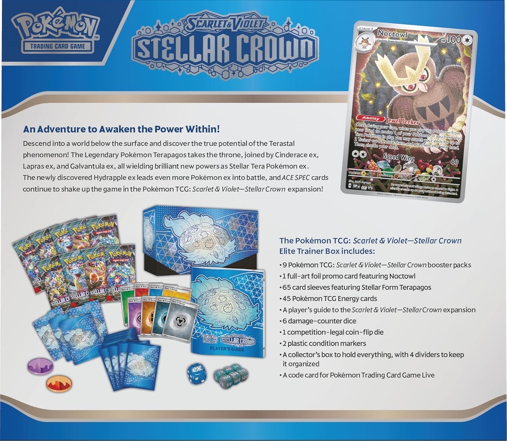 Pokemon TCG: Scarlet & Violet - Stellar Crown Elite Trainer Box