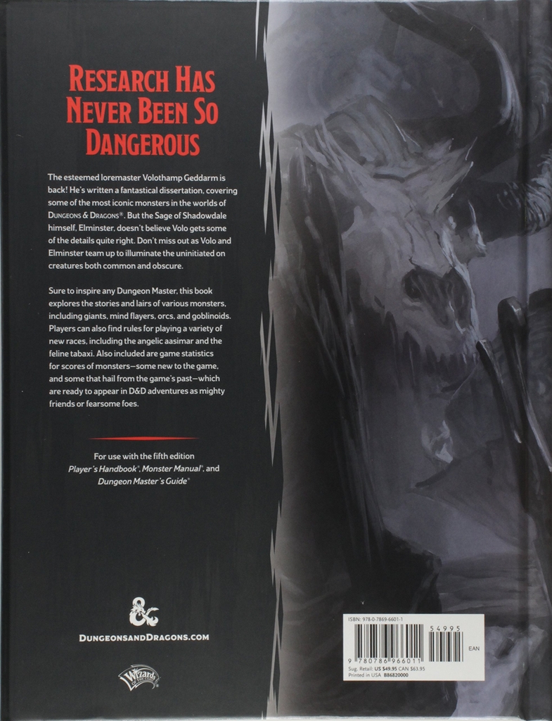 D&D 5E: Volo's Guide to Monsters