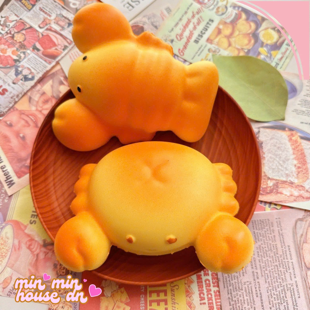 Squishy Chậm Tăng - Bánh Mỳ Tôm Hùm - Bánh Mỳ Con Cua HT