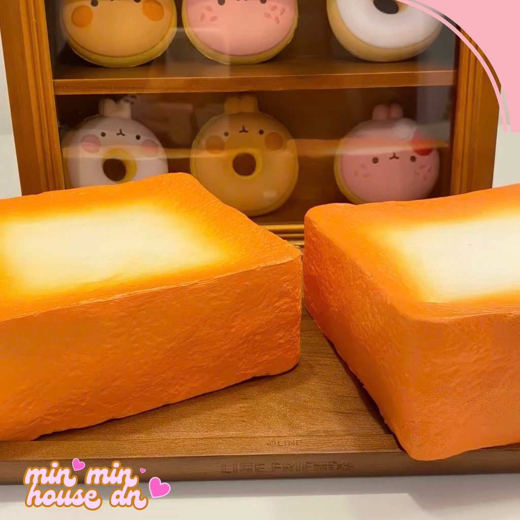 Squishy Chính Hãng Moozy bánh mỳ bơ siêu to khổng lồ
