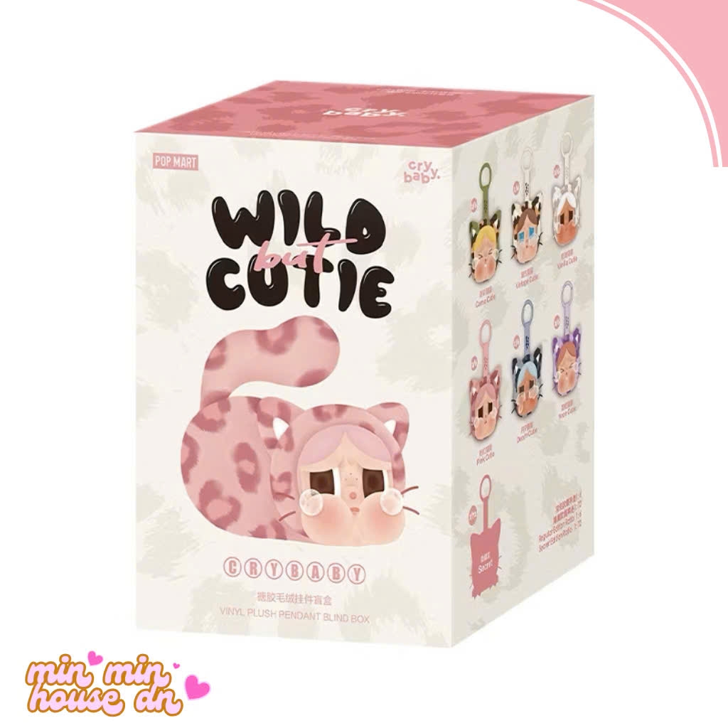 POP MART CRYBABY Wild but Cutie Series - Vinyl Plush Pendant Blind Box - Cry Mèo