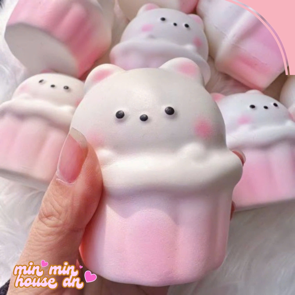Squishy HT Bé Gấu trong cúp dễ thương chậm tăng slow