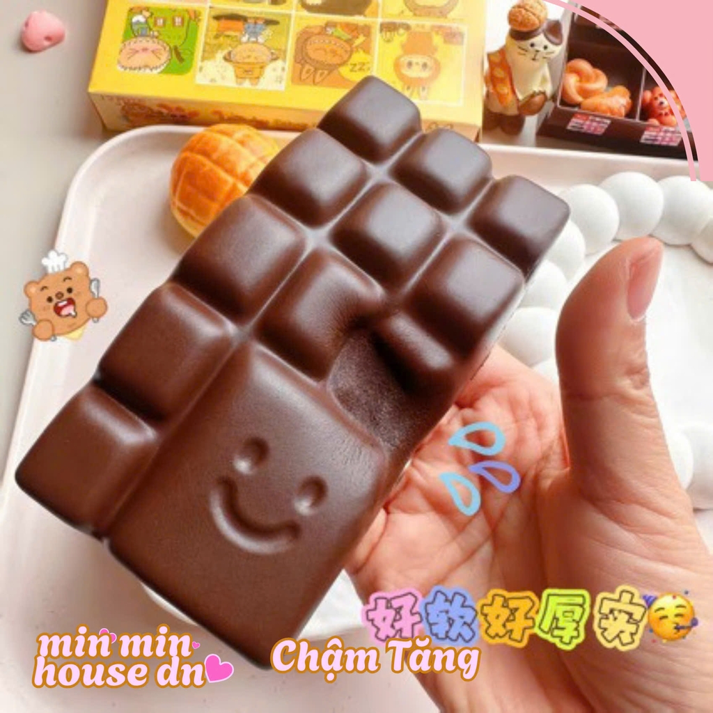 Squishy HT Thanh Chocolate Mặt Cười