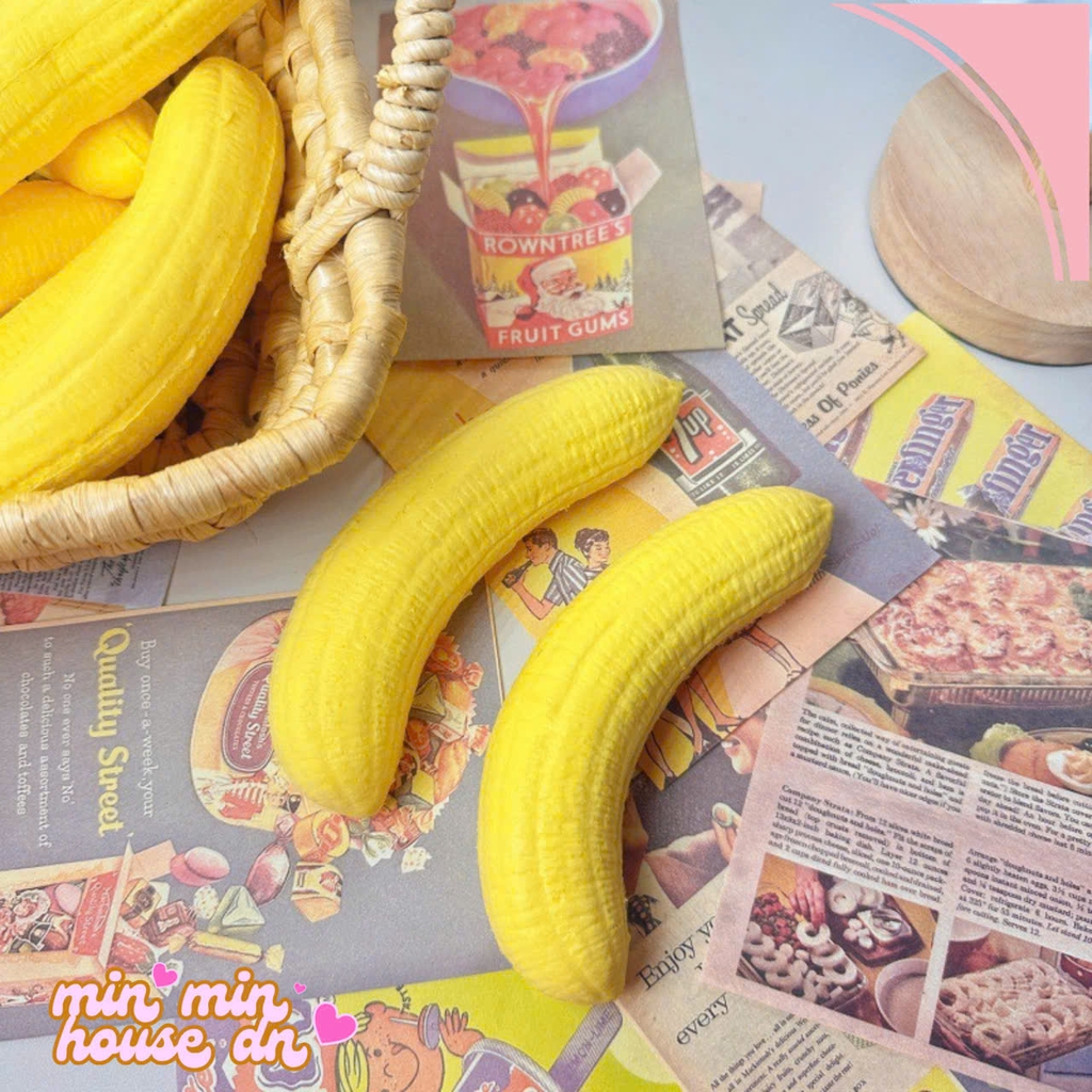 Squishy HT Quả Chuối Chín Vàng Slow Mềm