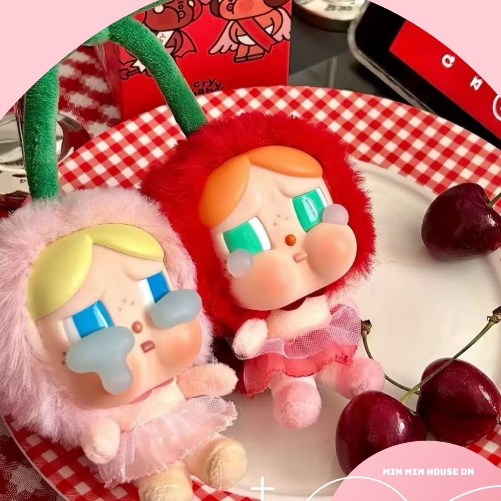 POP MART CRYBABY Crying for love series - Vinyl Plush Hanging Card ( love you chery much ) Live Seal SP