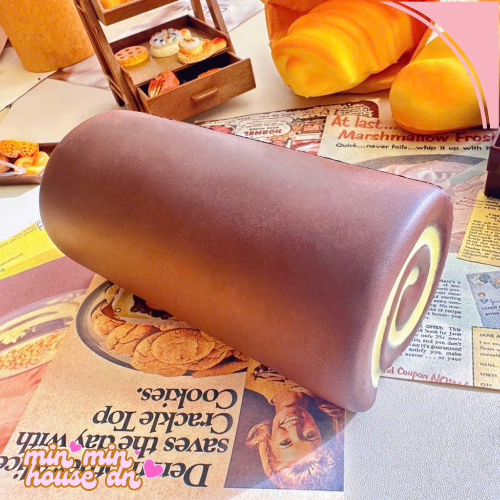 Squishy HT Cuộn Bông Lan Slow Mềm Mịn