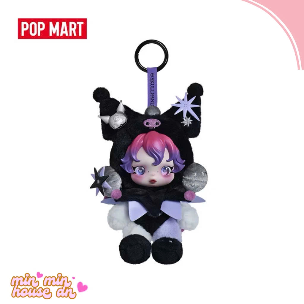 POP MART SKULLPANDA × KUROMI /MY MELODY Plush Action Toys Figure Birthday Gift Kid Toy