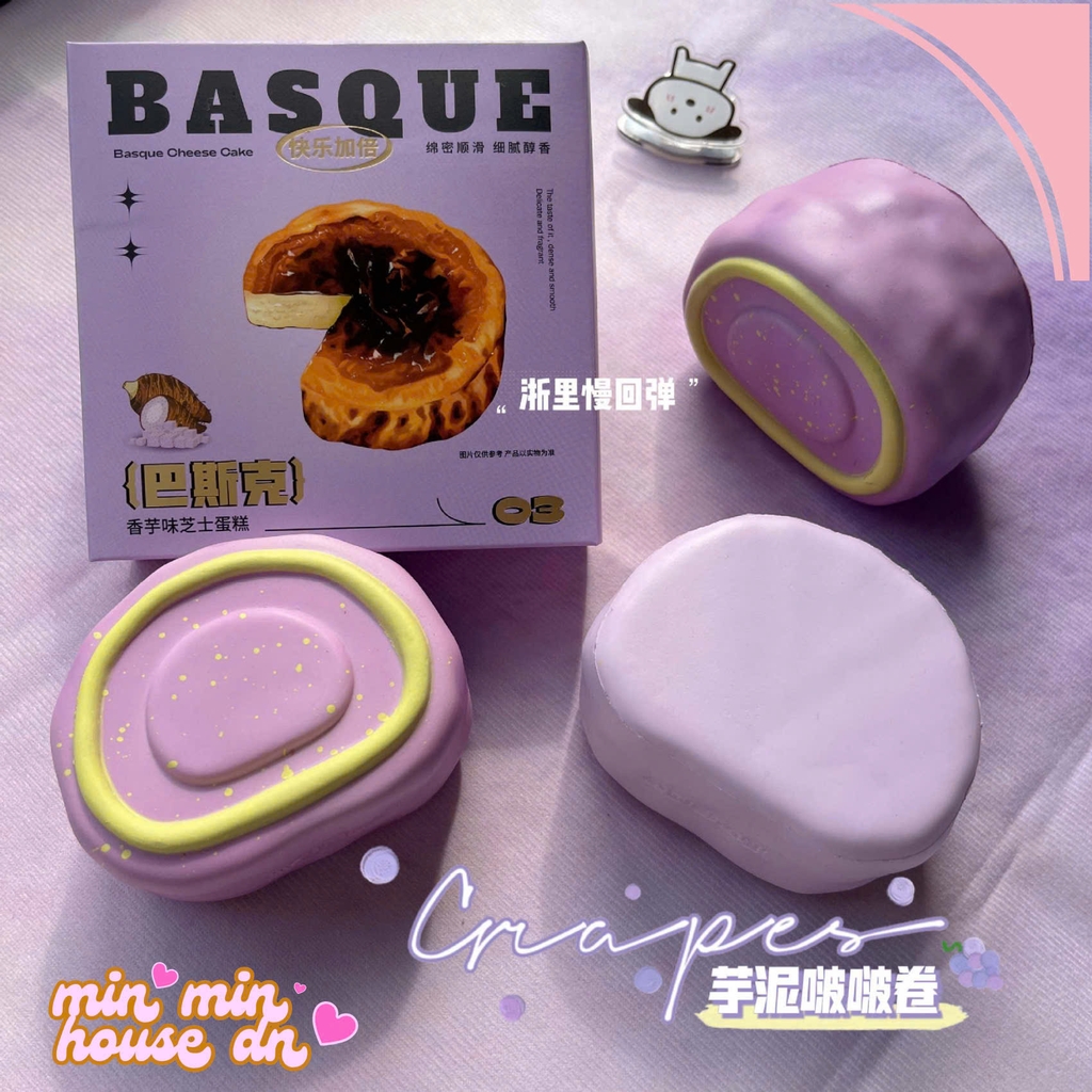 Squishy HT Bánh Mỳ Basque 3 vị Slow Chậm Tăng Siêu Mềm