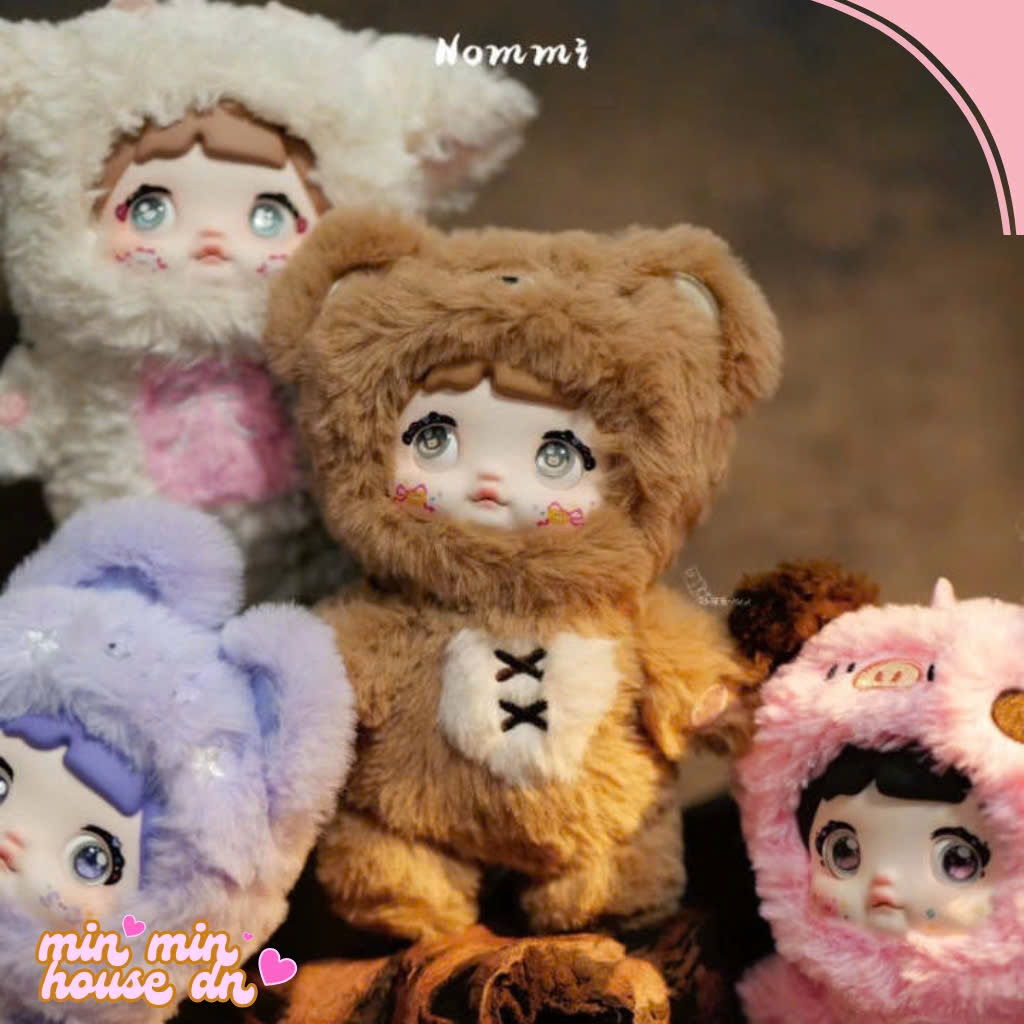 Nommi Ver 1 Động Vật Đáng Yêu, Blind Box Ngẫu Nhiên, móc khoá túi gấu bông