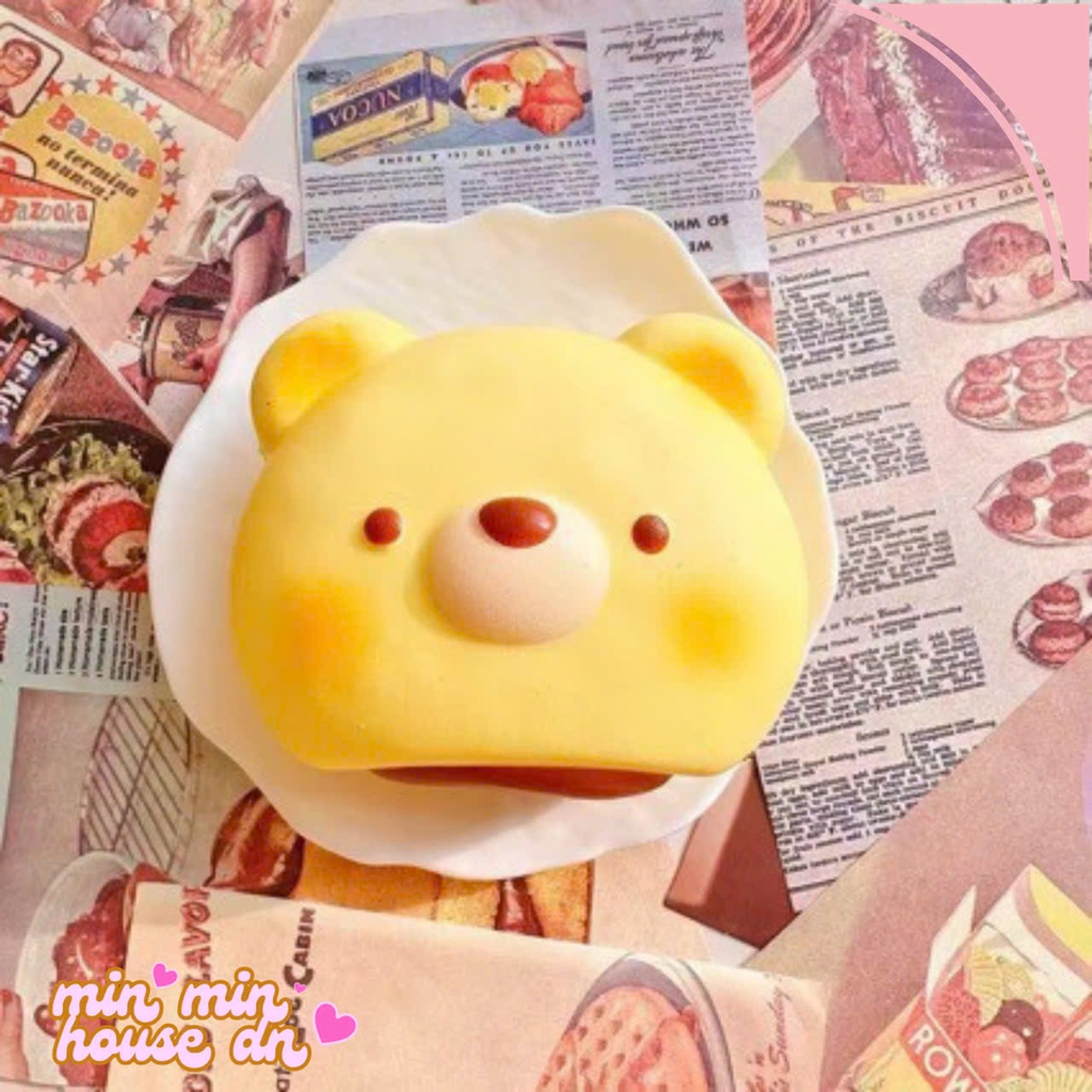 Squishy Bánh Mỳ Gấu Xinh Slow Mềm Mịn HT