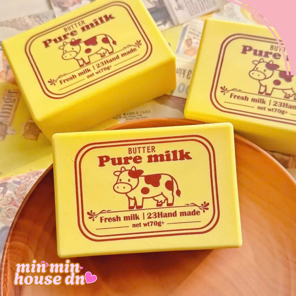 Squishy HT Cục Bơ Phô Mai Con Bò Sữa