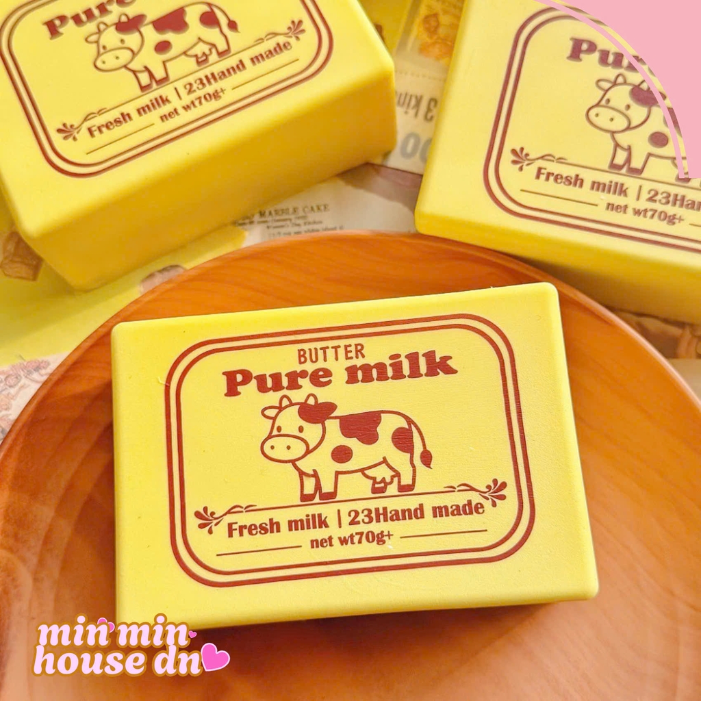 Squishy HT Cục Bơ Phô Mai Con Bò Sữa