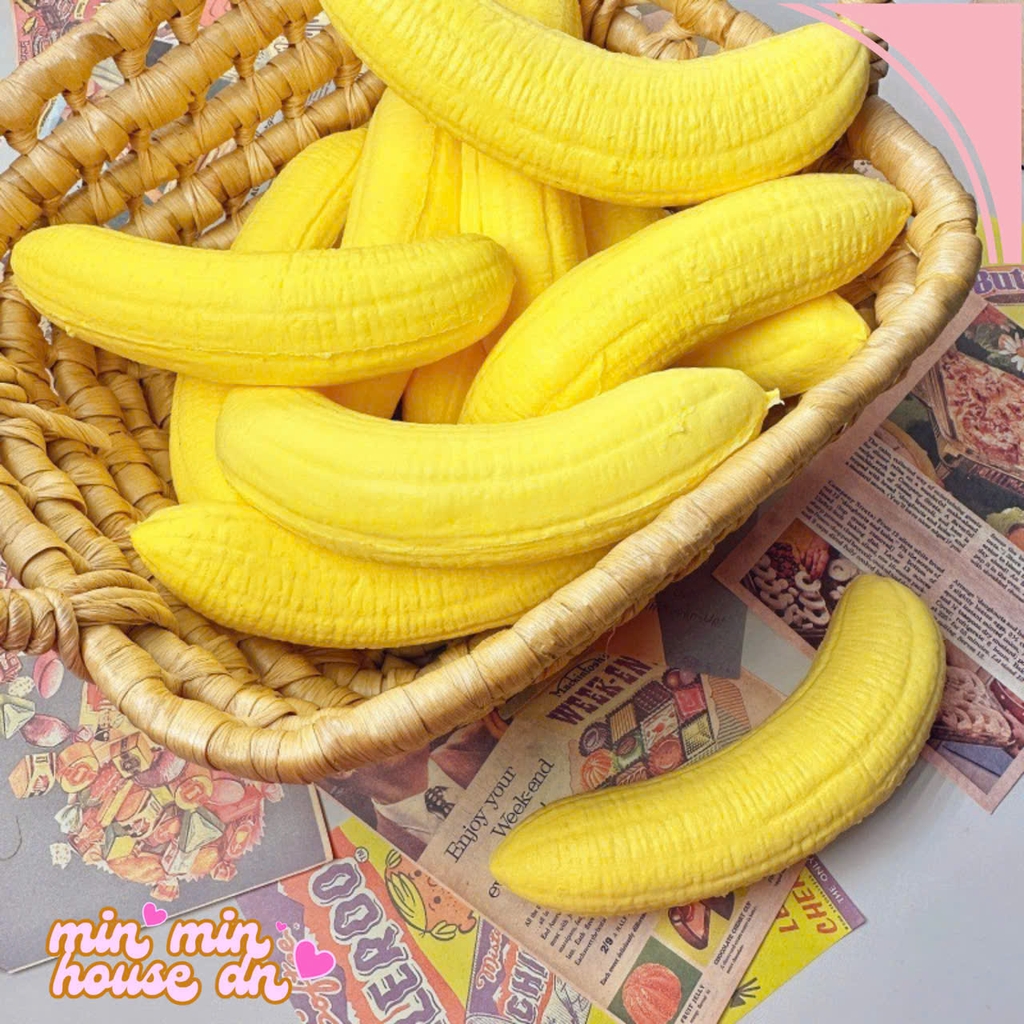 Squishy HT Quả Chuối Chín Vàng Slow Mềm