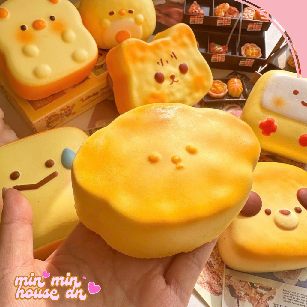 Squishy Bánh mỳ hình động vật dễ thương Chậm Tăng Mềm Mịn
