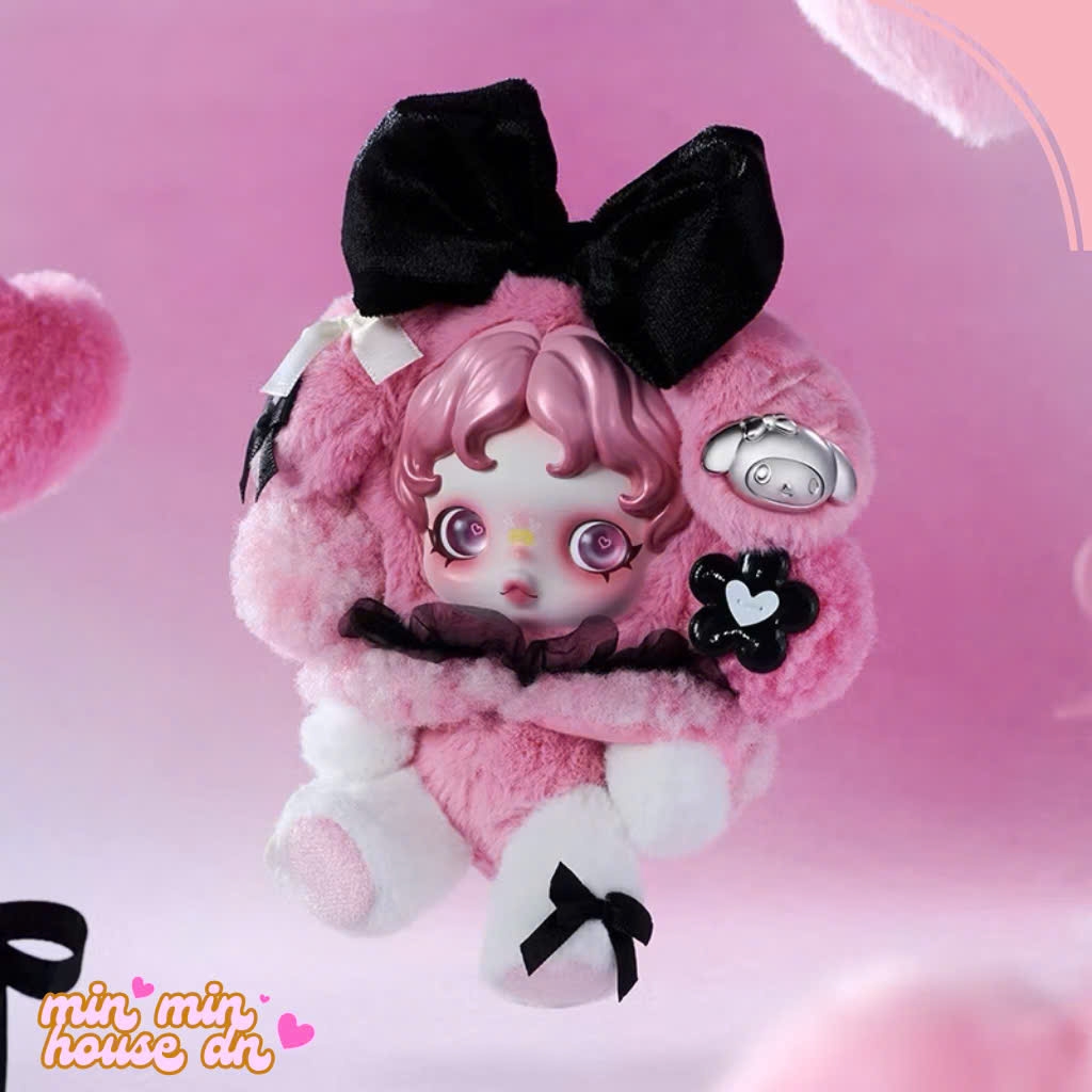 POP MART SKULLPANDA × KUROMI /MY MELODY Plush Action Toys Figure Birthday Gift Kid Toy