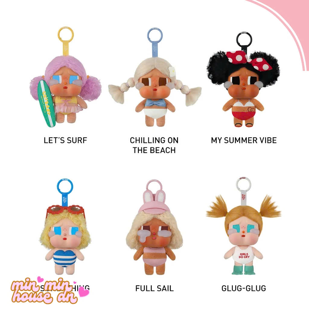 POP MART CRYBABY Vacation Mode On Series-Vinyl Plush Pendant Blind Box