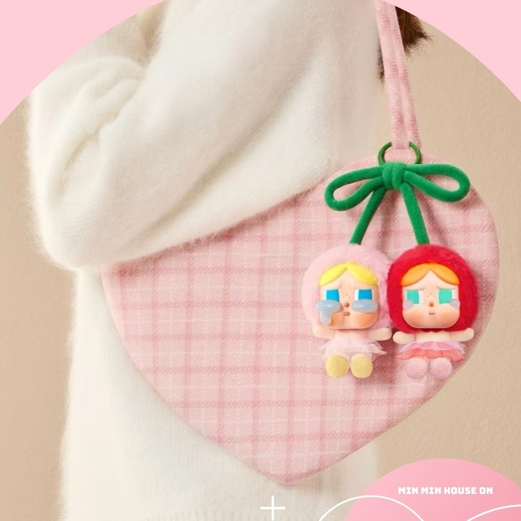 POP MART CRYBABY Crying for love series - Vinyl Plush Hanging Card ( love you chery much ) Live Seal SP