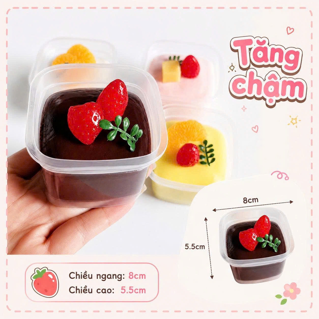 Squishy HT Mochi Hộp Vuông dính nhẹ