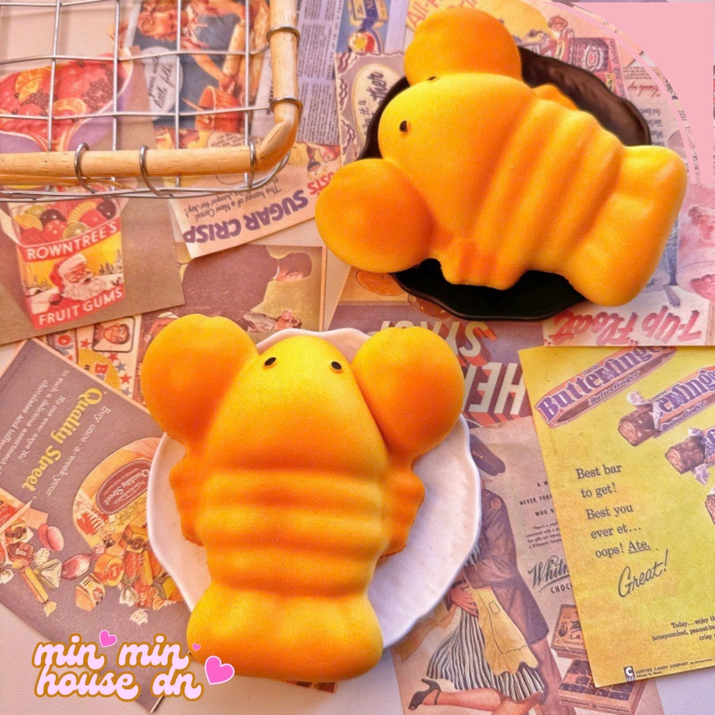 Squishy Chậm Tăng - Bánh Mỳ Tôm Hùm - Bánh Mỳ Con Cua HT