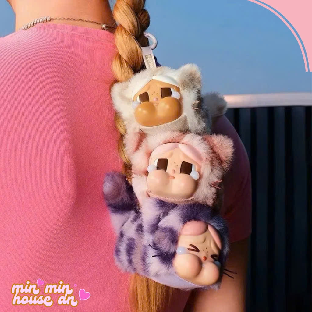 POP MART CRYBABY Wild but Cutie Series - Vinyl Plush Pendant Blind Box - Cry Mèo