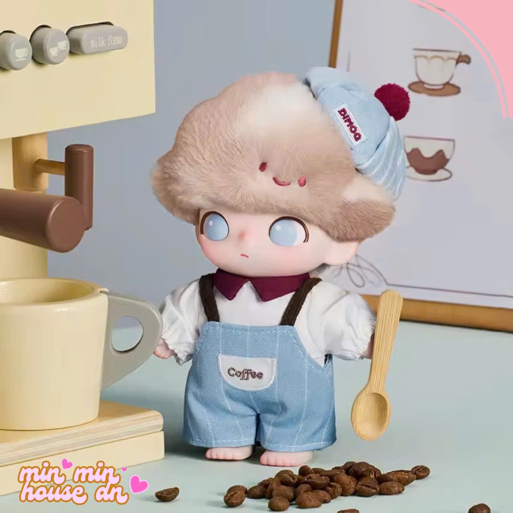 DIMOO Crush on Coffee Series-Vinyl Plush Blister Pack 17cm POP MART