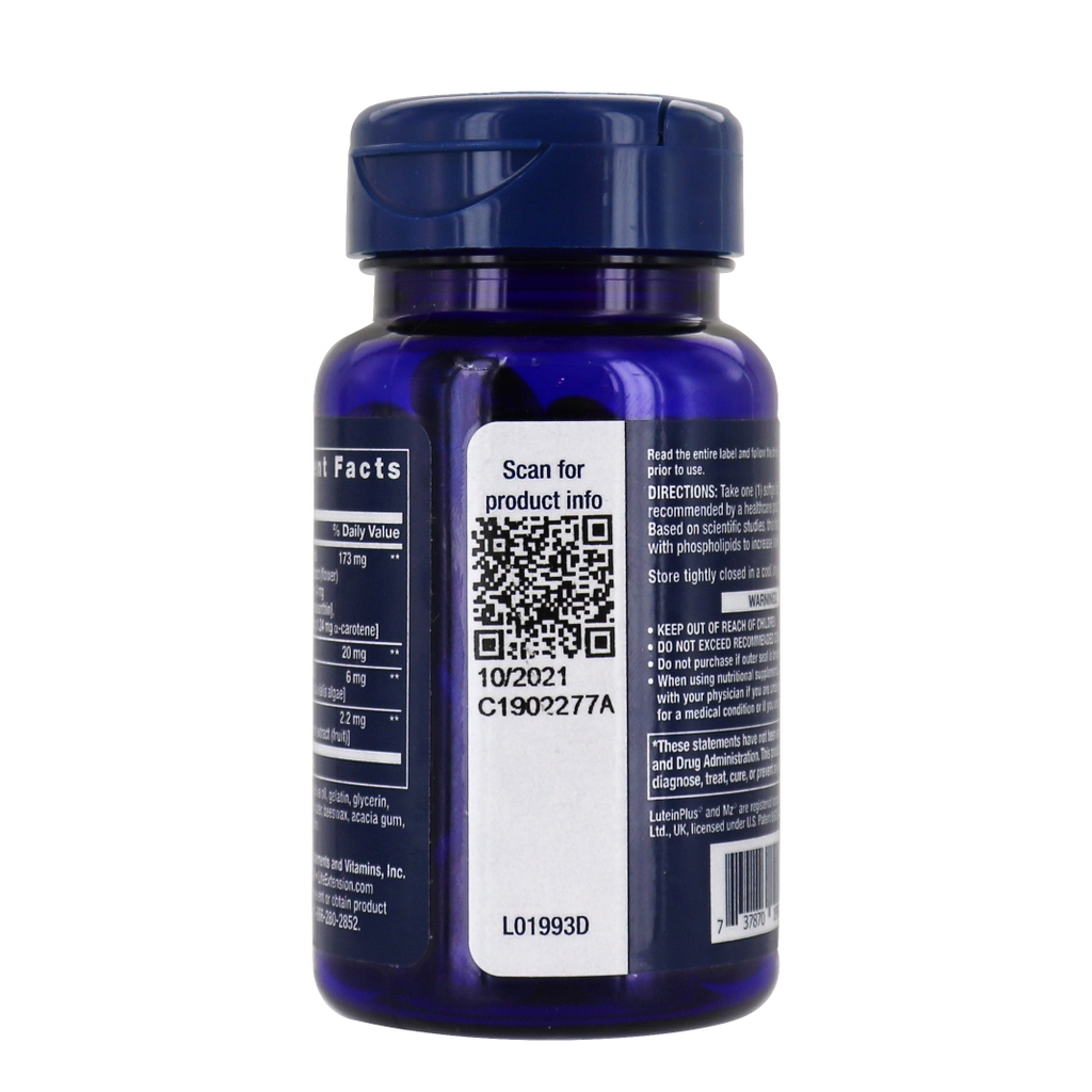 Hỗ trợ mắt MacuGuard với Astaxanthin Life Extension (60 viên)