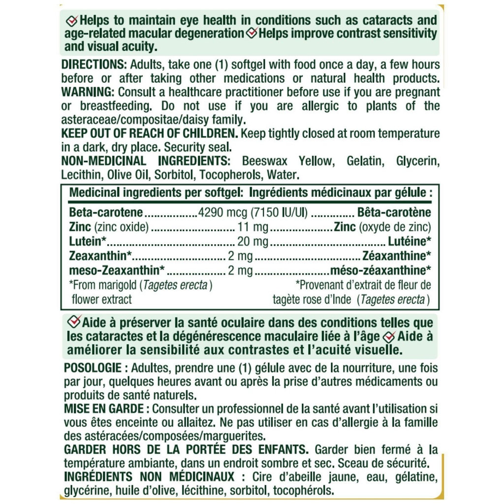 Thuốc bổ mắt Lutein Blue của Nature's Bountry