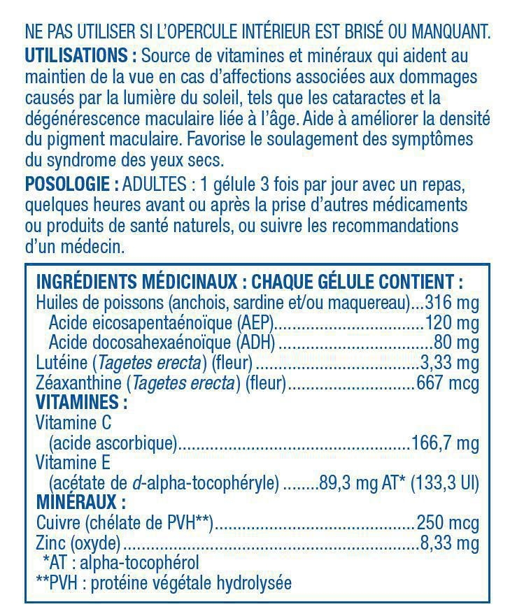 Thuốc bổ mắt AREDS 2 và Omega-3 của Equate (100 viên)