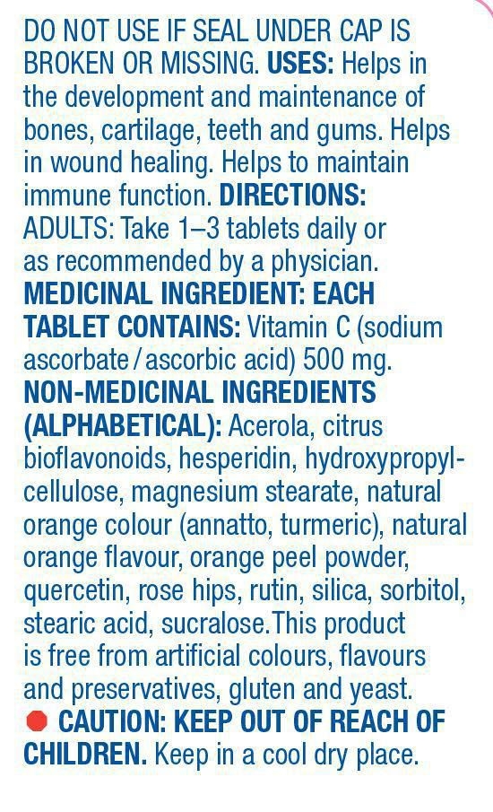 Viên uống Vitamin C 500mg Hương cam Tangy của Equate (350 viên)