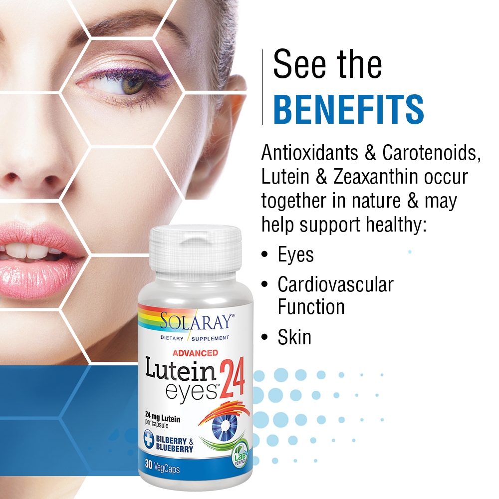 Thuốc bổ mắt  Lutein 24 mg của Solaray (30 viên)