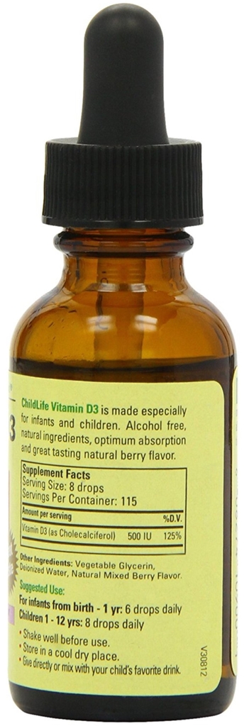 Vitamin D3 dạng lỏng cho trẻ của Childlife (29,6ml)