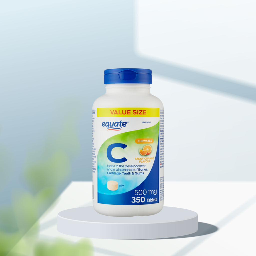Viên uống Vitamin C 500mg Hương cam Tangy của Equate (350 viên)
